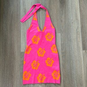strapless open back dress Hibiscus Sleeveless Empire Waist Midi Dress | Occasion Dress in Sizes  XXS–6X main image 1